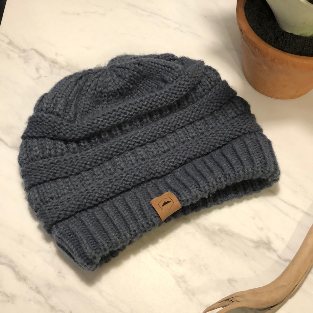 BOHO-TOUGH Brand Dark Gray Knit Beanie Hat